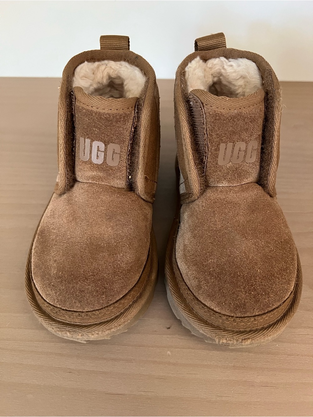 UGG Kids Chestnut Brown Suede Lined Booties